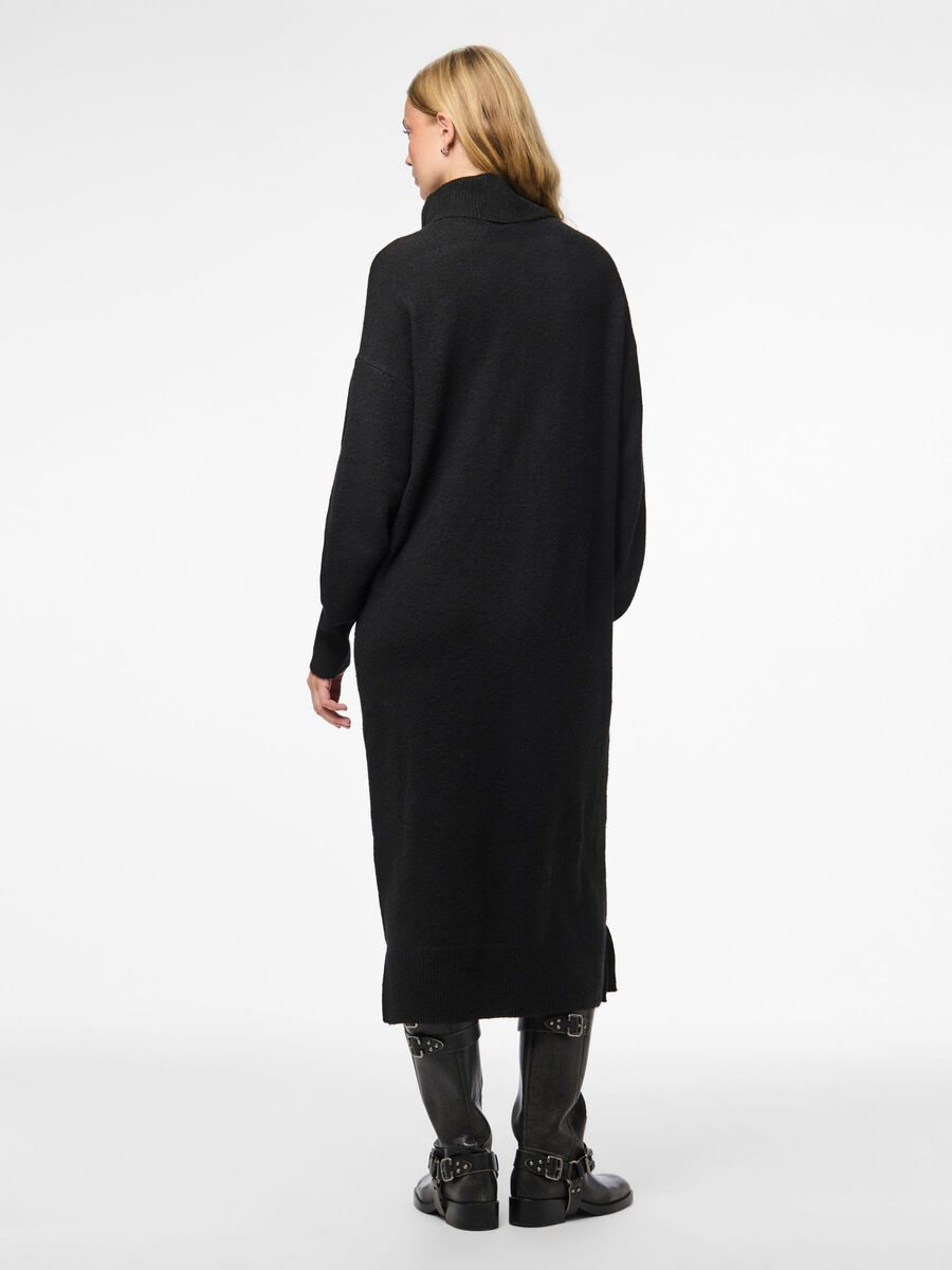 Carousel image 2 PCMALOU ROLLNECK KNITTED DRESS, Black