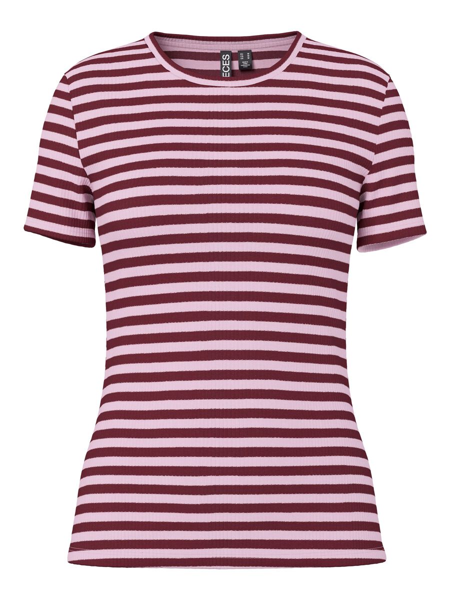 Carousel image 5 PCRUKA GERIPPTES T-SHIRT, Roseate Spoonbill