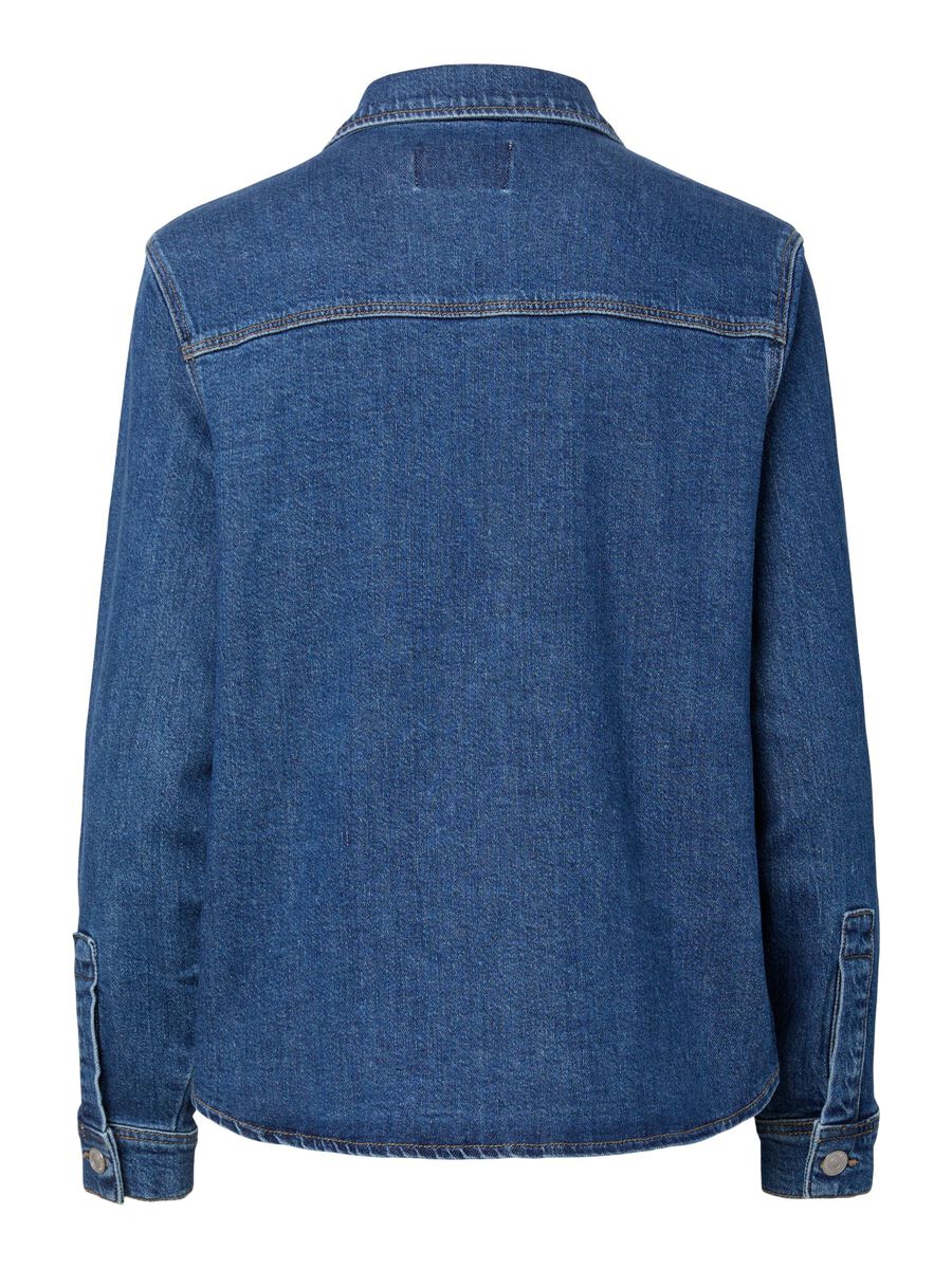 Carousel image 6 PCSILKE JEANSSKJORTA, Medium Blue Denim