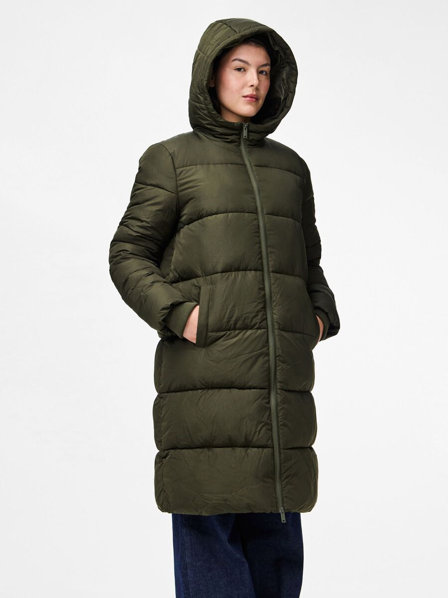 Carousel image 5 PCBEE LONG PADDED JACKET, Forest Night