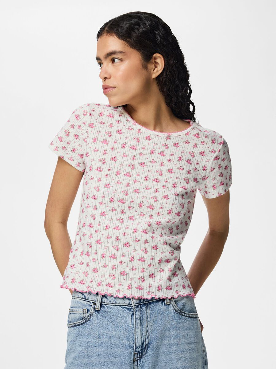 Product carousel image 1 PCMYA POINTELLE T-SHIRT, Birch