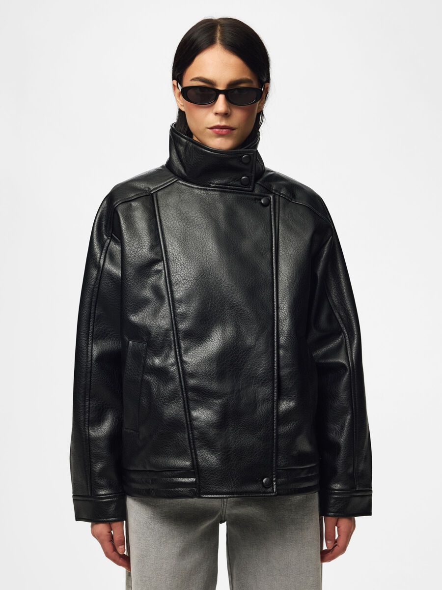 Product carousel image 2 PCBRITNEY - MOD&Egrave;LE AVIATEUR ENDUIT VESTE, Black