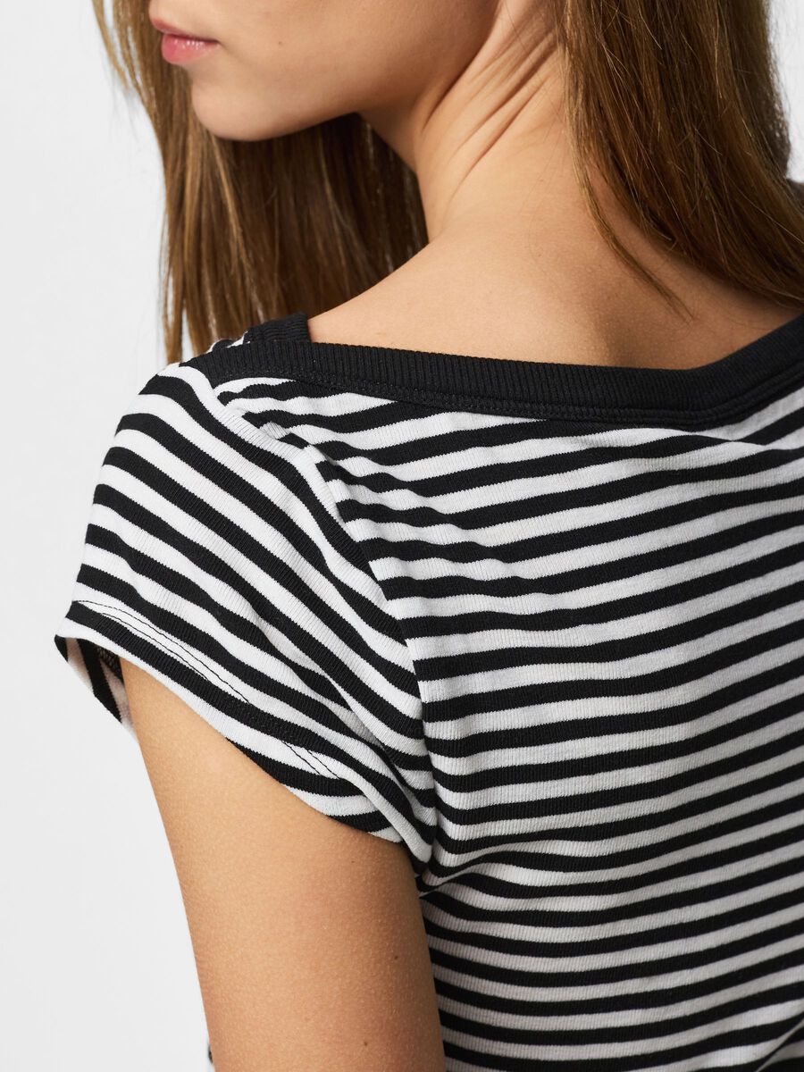 Carousel image 6 PCSOF BOATNECK CAP SLEEVE TOP, Black