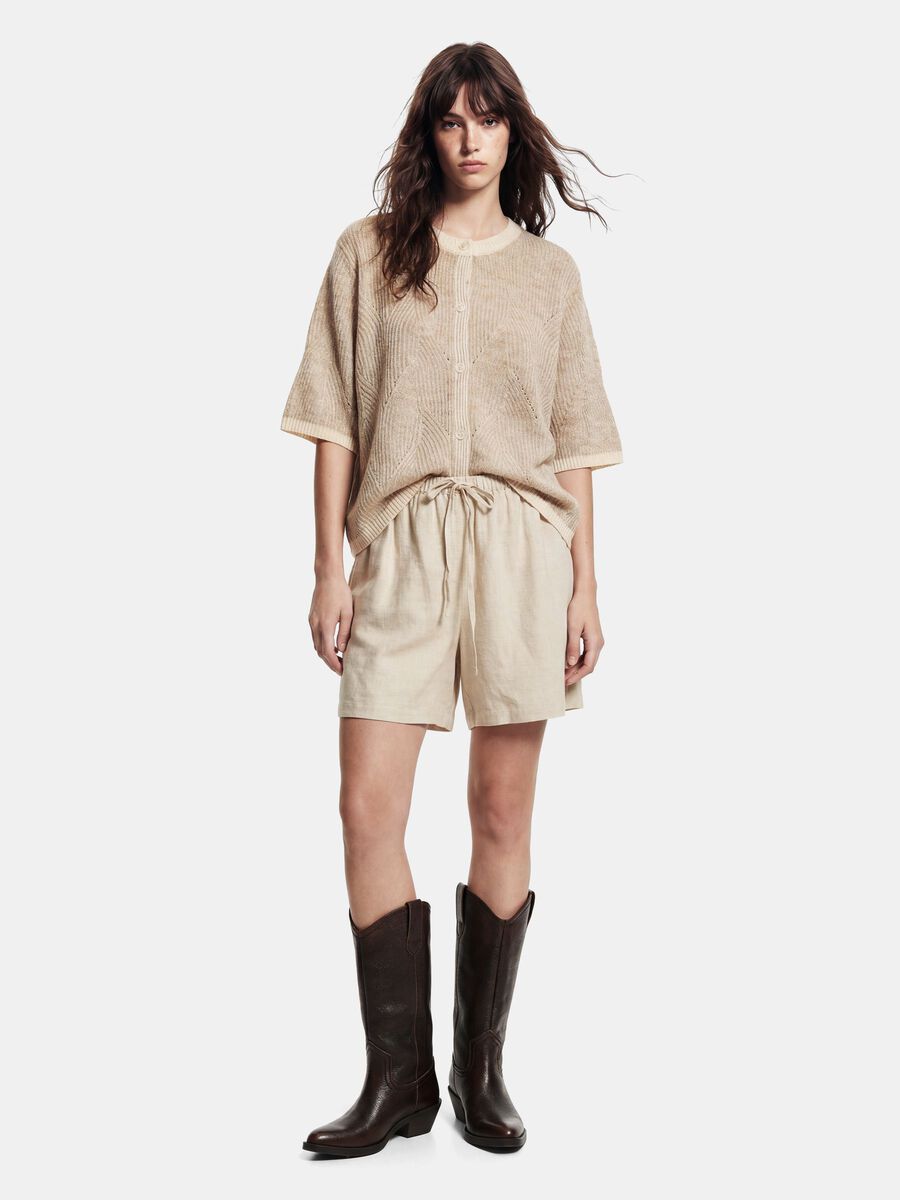 Product carousel image 2 PCJENNA SS KNITTED CARDIGAN, Whitecap Gray