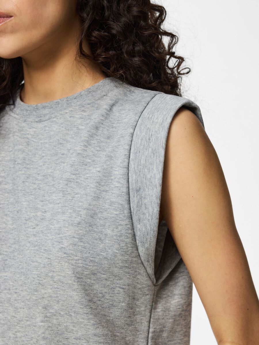 Carousel image 4 PCCHILLI SUMMER  TOP, Light Grey Melange