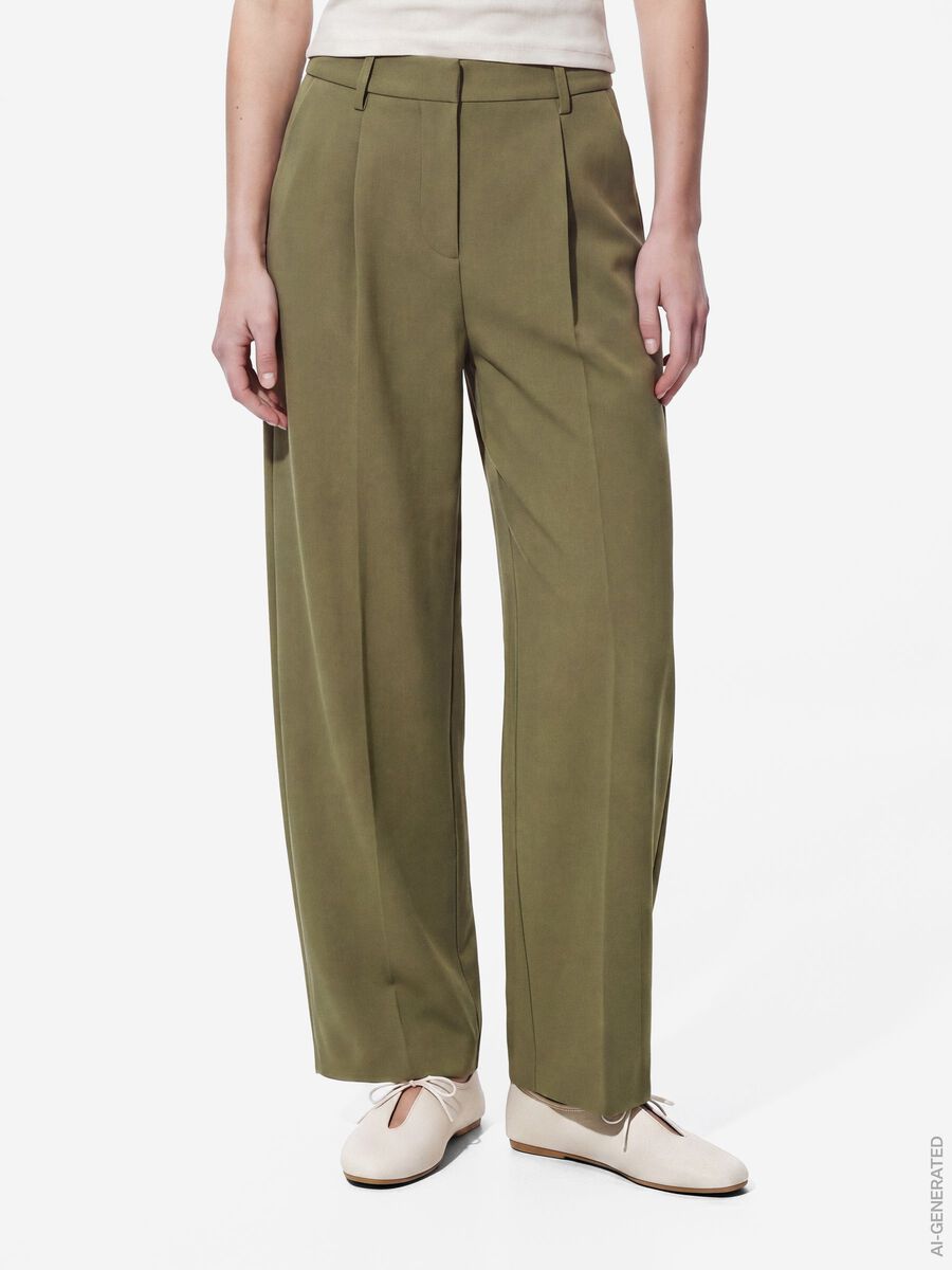 Carousel image 3 PCBOSELLA MW BARREL TROUSERS, Sphagnum