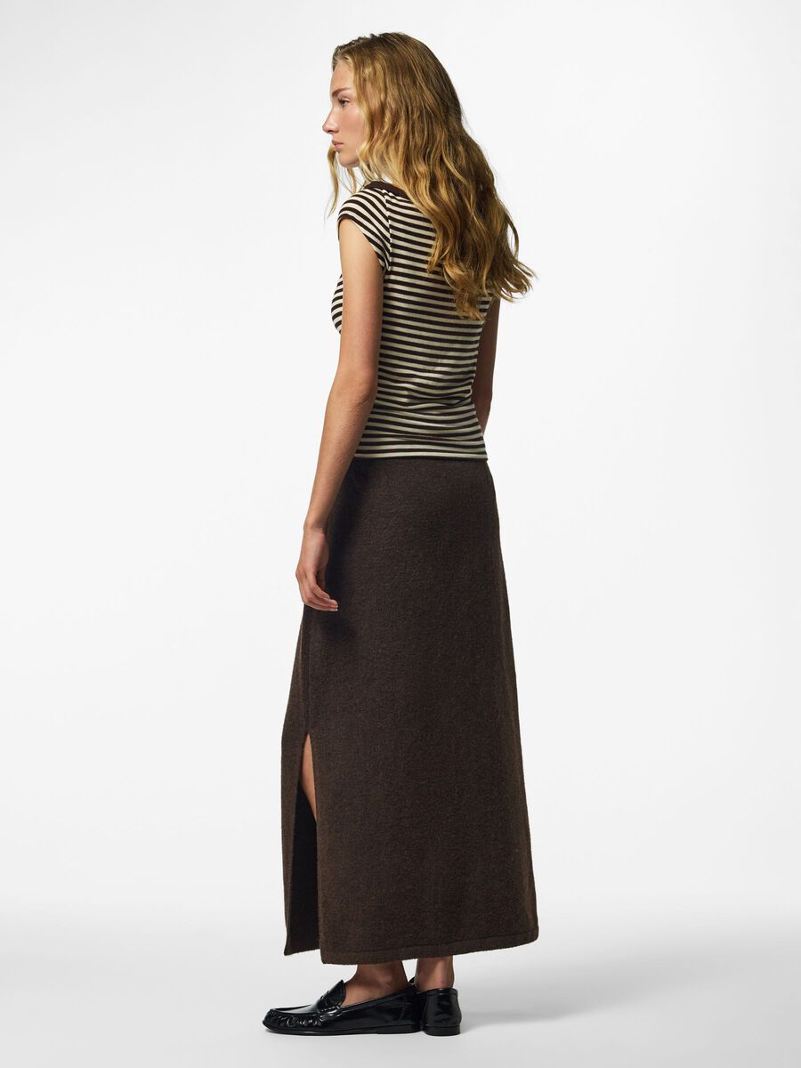 Product carousel image 2 PCSALLY MW ANKLE KNITTED SKIRT, Hot Fudge