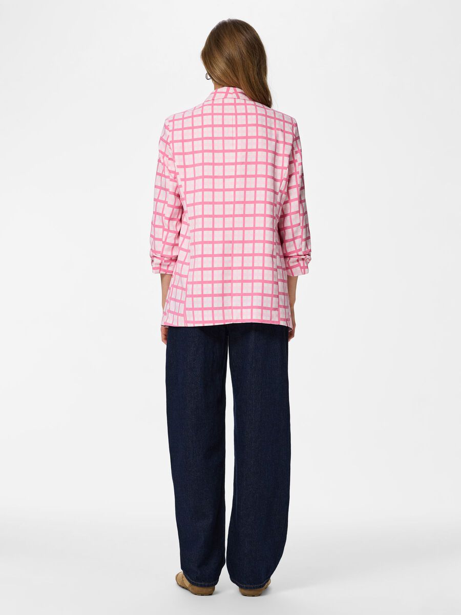 Carousel image 2 PCBOSELLA 3/4 PRINTED BLAZER, Cloud Dancer