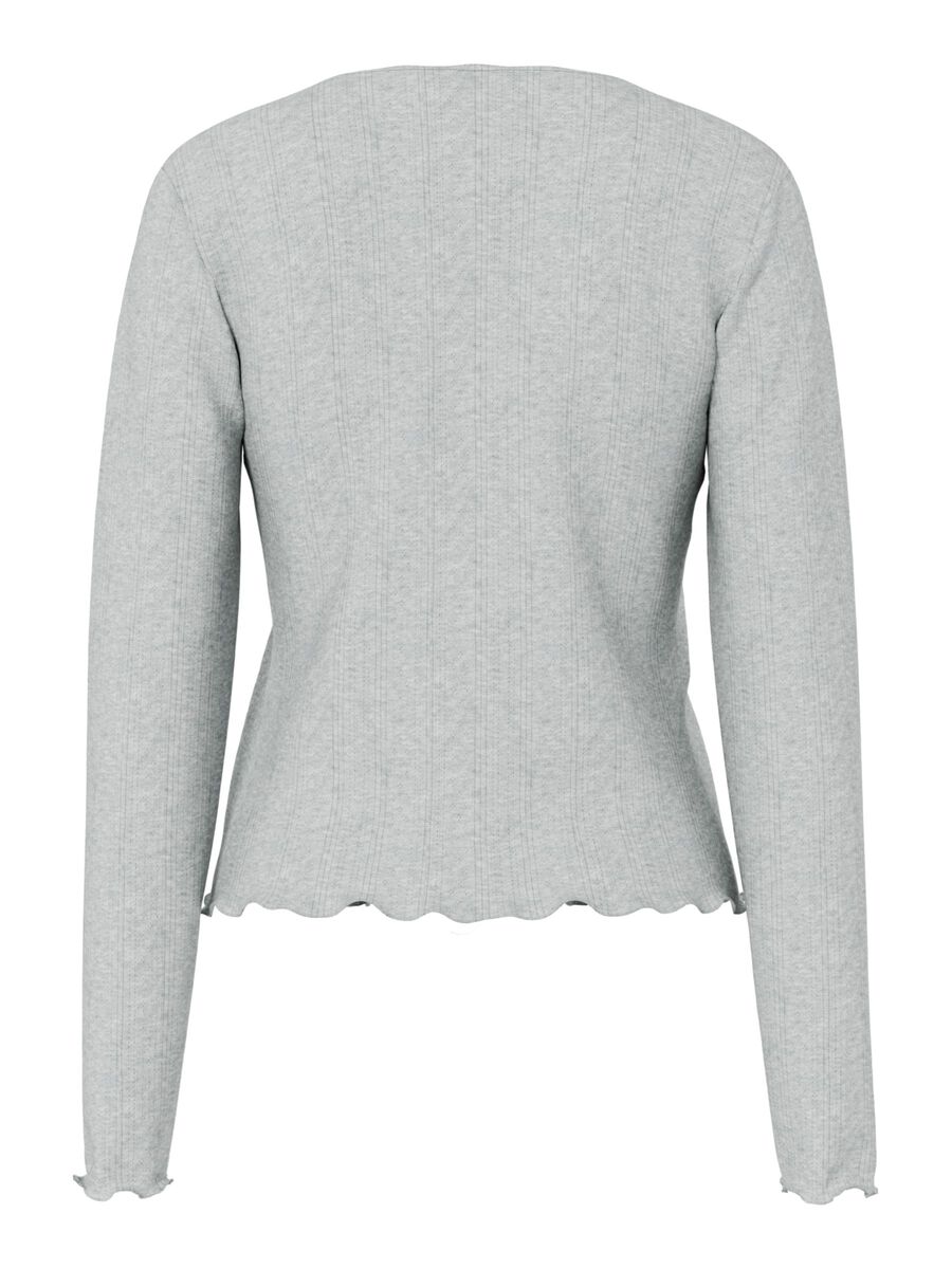 Carousel image 6 PCMARIE POINTELLE CARDIGAN, Light Grey Melange