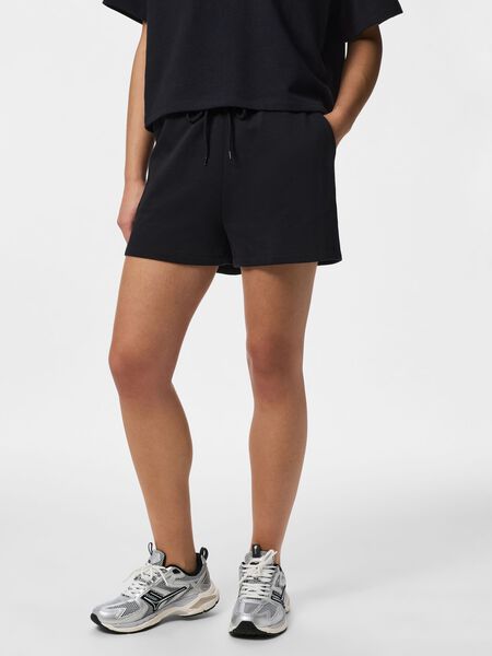 Pieces TAILLE HAUTE SHORTS EN MOLLETON, Black, highres - 17118868_Black_003.jpg
