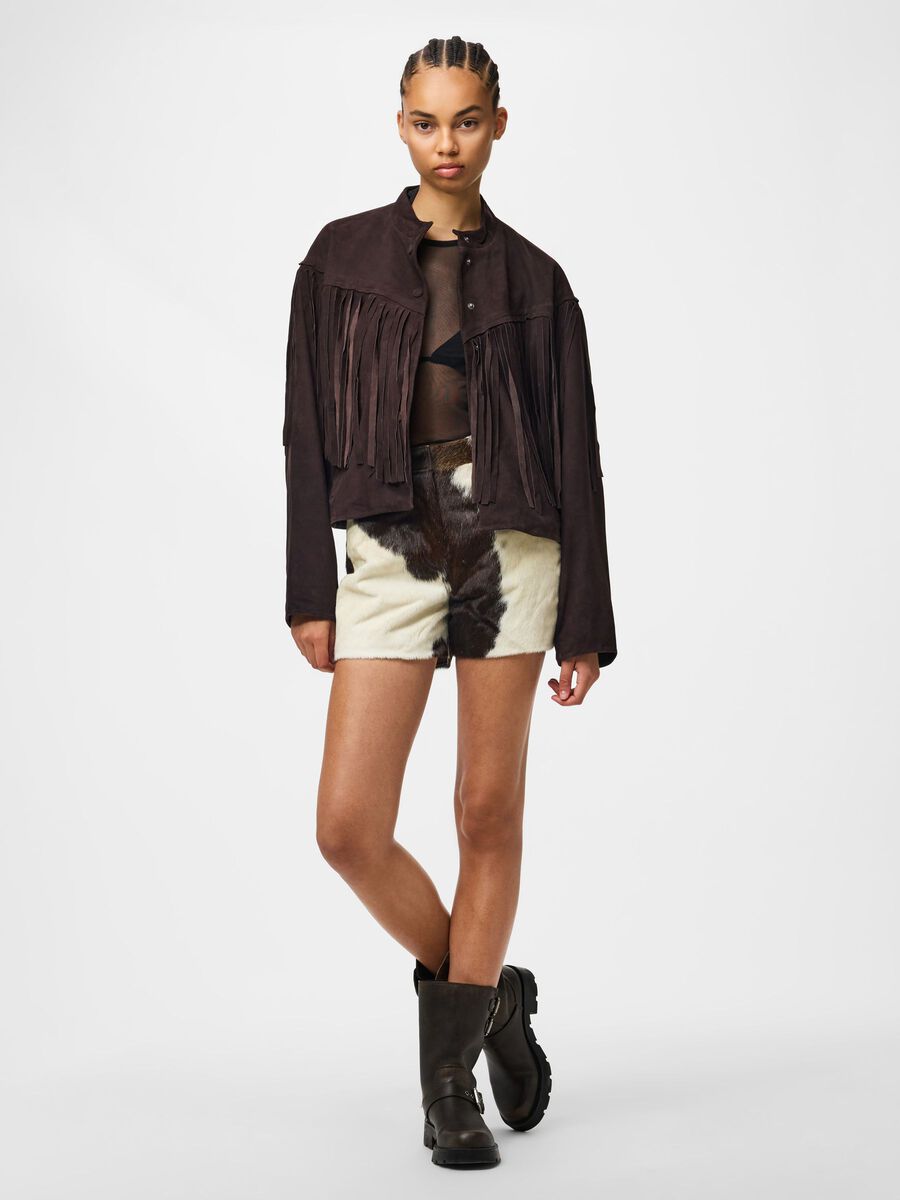Carousel image 3 PCRODEO SUEDE LEATHER JACKET, Black Coffee
