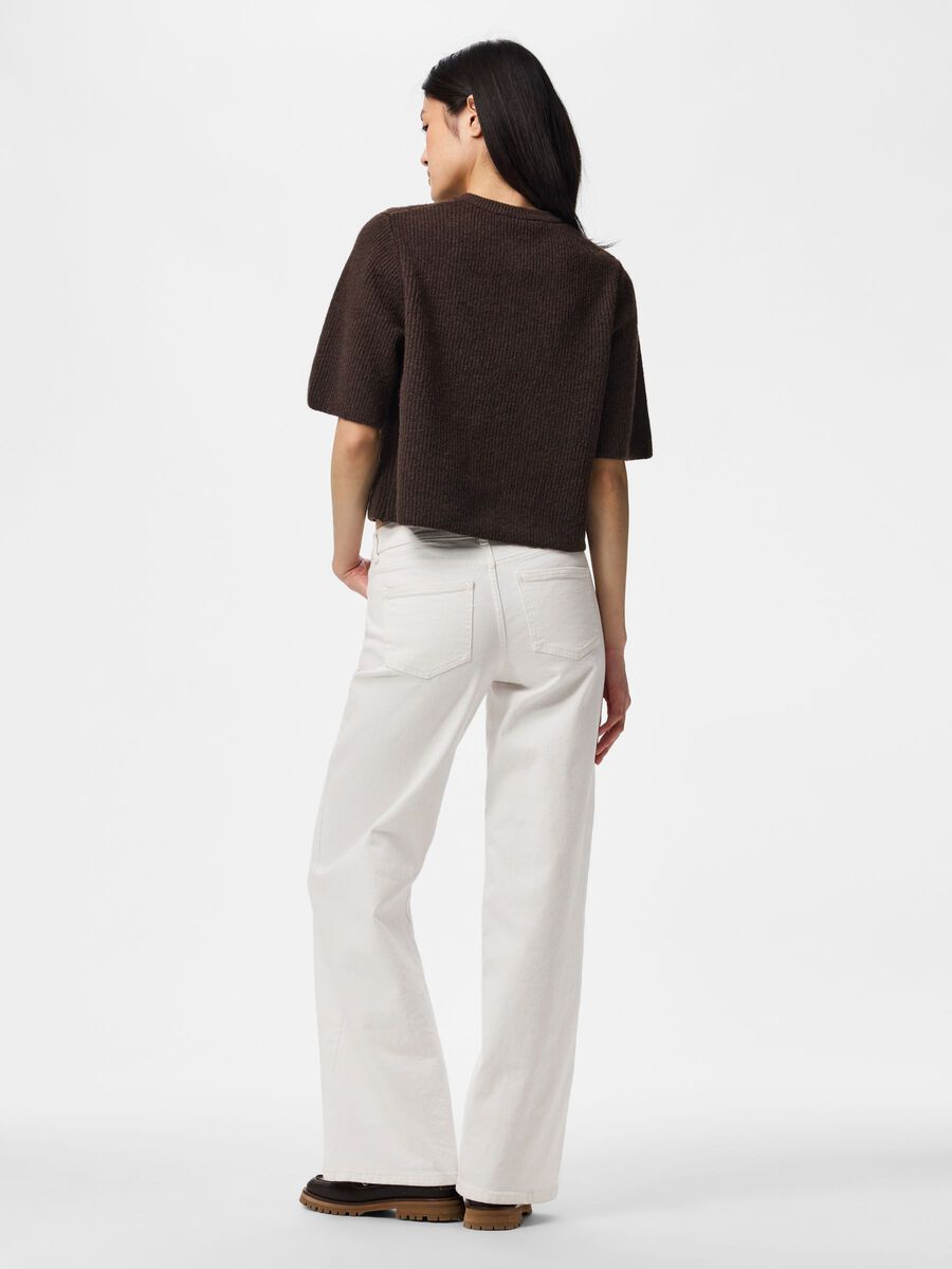 Carousel image 2 PCSILLY SHORT SLEEVED KNITTED CARDIGAN, Hot Fudge