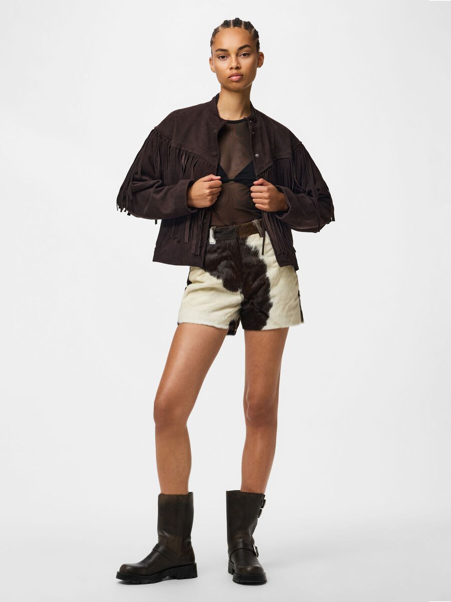Carousel image 5 PCRODEO SUEDE LEATHER JACKET, Black Coffee