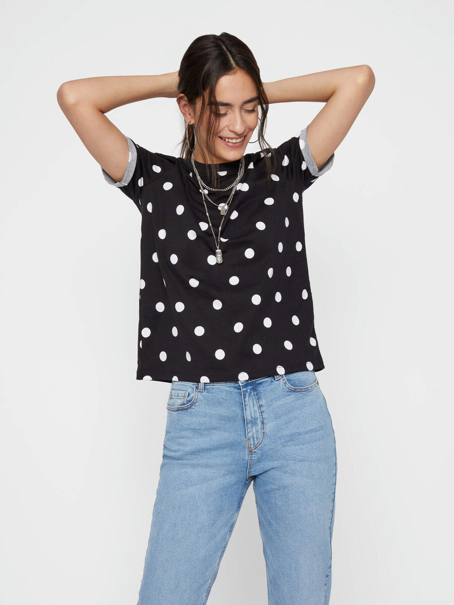 Product carousel image 1 DOTTED BLOUSE, Black