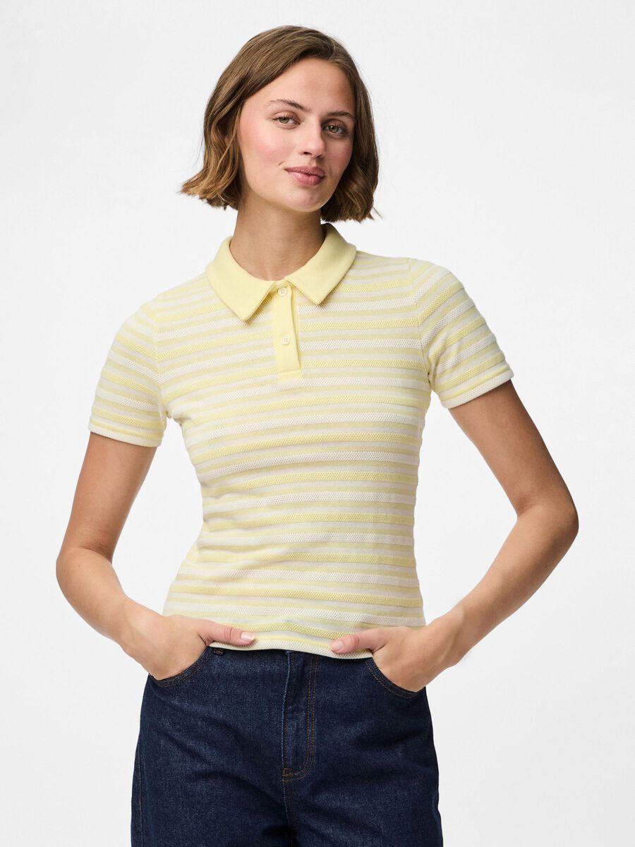 Product carousel image 1 PCJESSIE - POLO T-SHIRT, French Vanilla