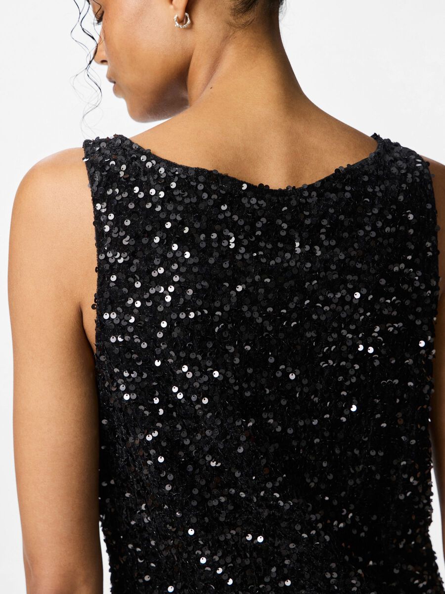 Carousel image 4 PCKAM SEQUIN MINI DRESS, Black