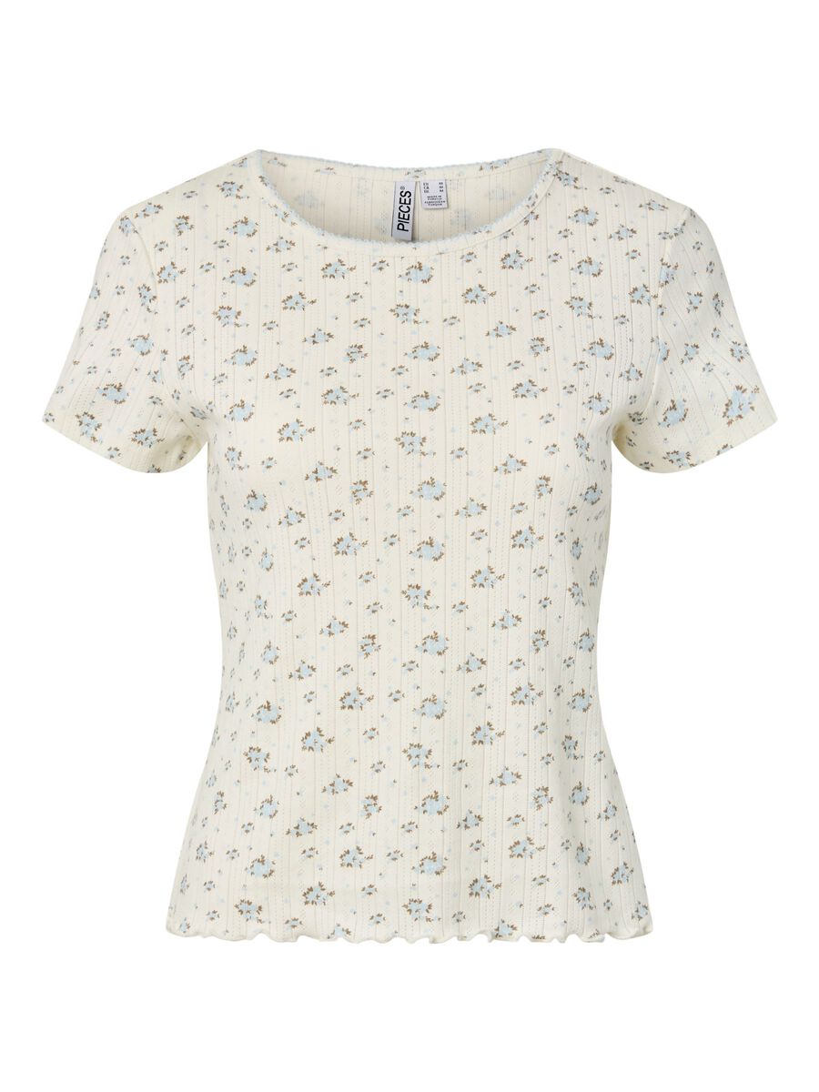 Carousel image 5 PCMYA POINTELLE T-SHIRT, Cloud Dancer