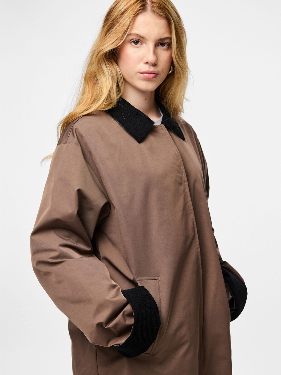 Carousel image 4 PCJORMA LONG CORDUROY COAT, Coffee Quartz