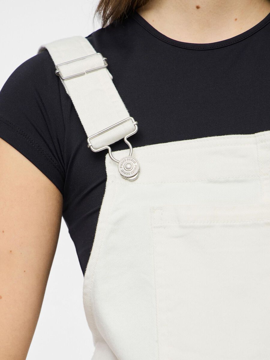 Carousel image 4 PCMONICA DENIM SPENCER DRESS, Bright White