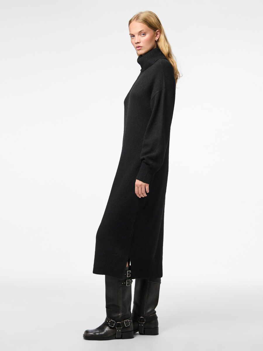 Carousel image 3 PCMALOU ROLLNECK KNITTED DRESS, Black