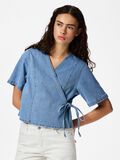 Product image thumbnail 1 PCFLORA WRAP DENIM TOP, Light Blue Denim