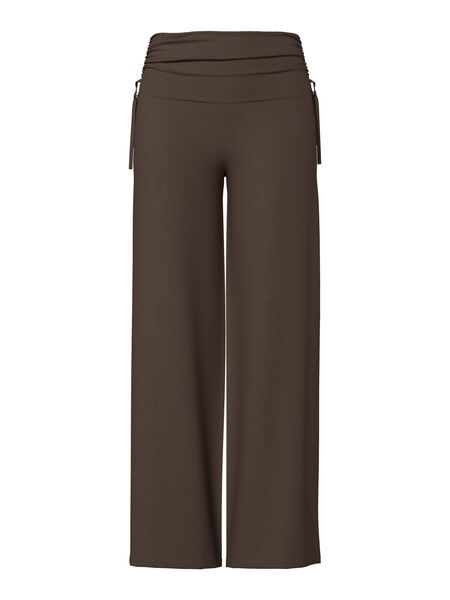 Pieces PCROYA MW ROUCHING TROUSERS, Hot Fudge, highres - 17170141_HotFudge_001.jpg