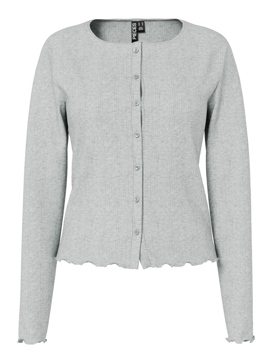 Carousel image 5 PCMARIE POINTELLE CARDIGAN, Light Grey Melange