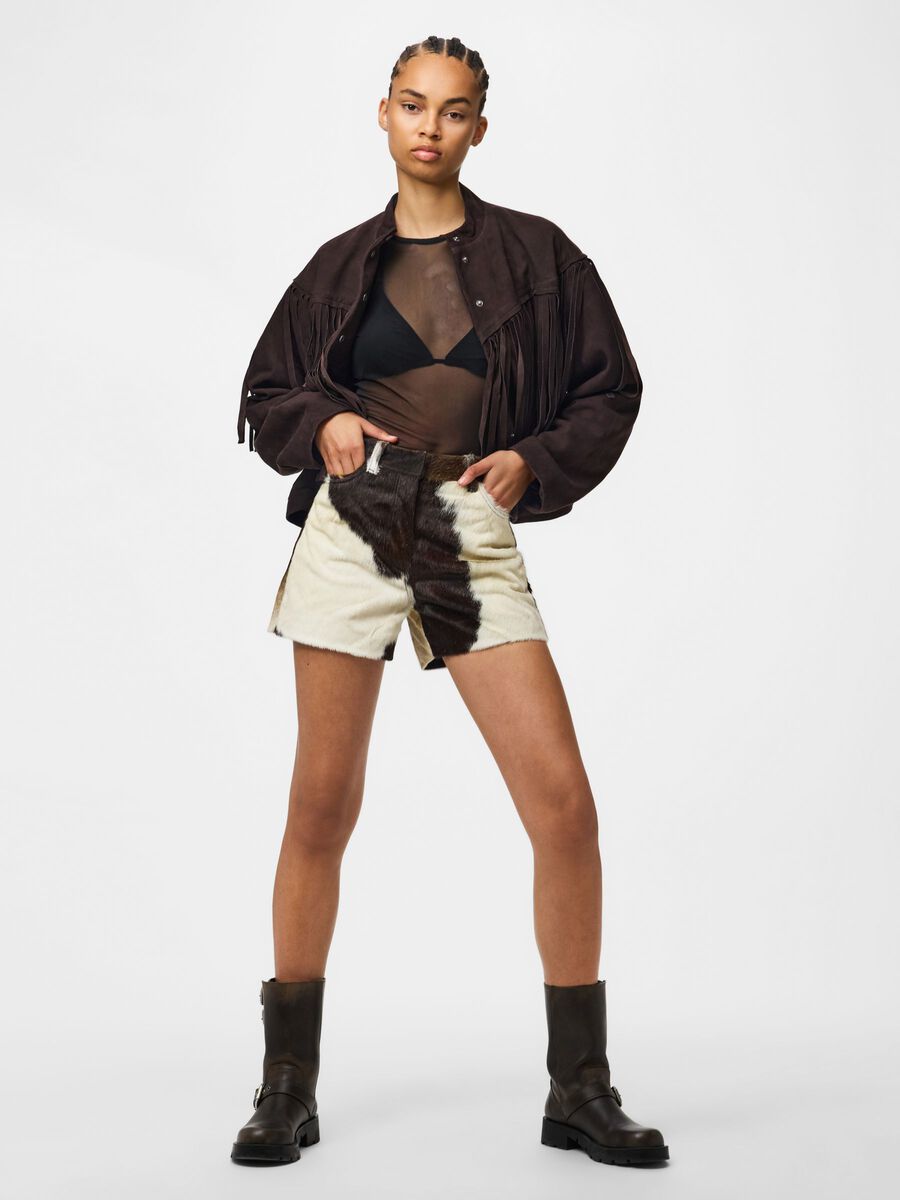 Carousel image 7 PCRODEO SUEDE LEATHER JACKET, Black Coffee