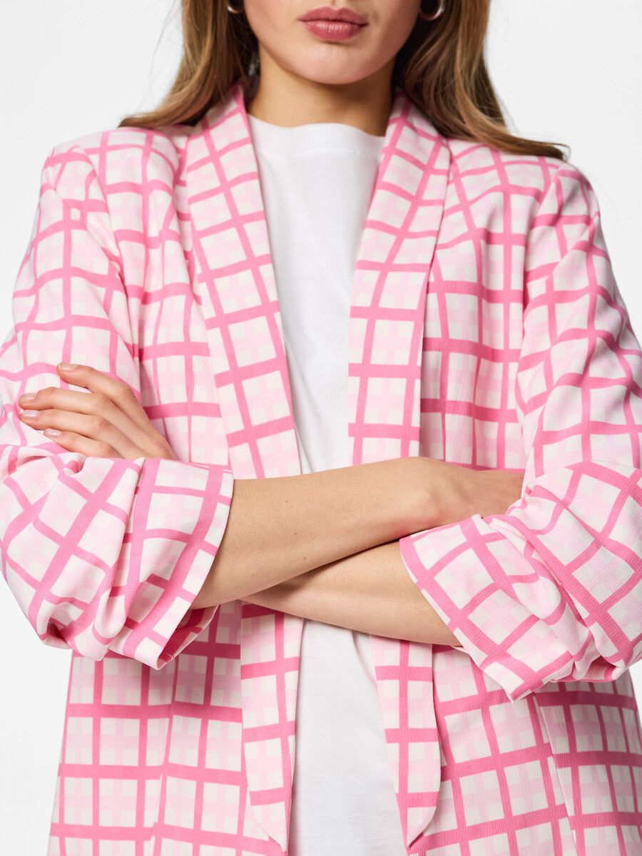 Carousel image 4 PCBOSELLA 3/4 PRINTED BLAZER, Cloud Dancer