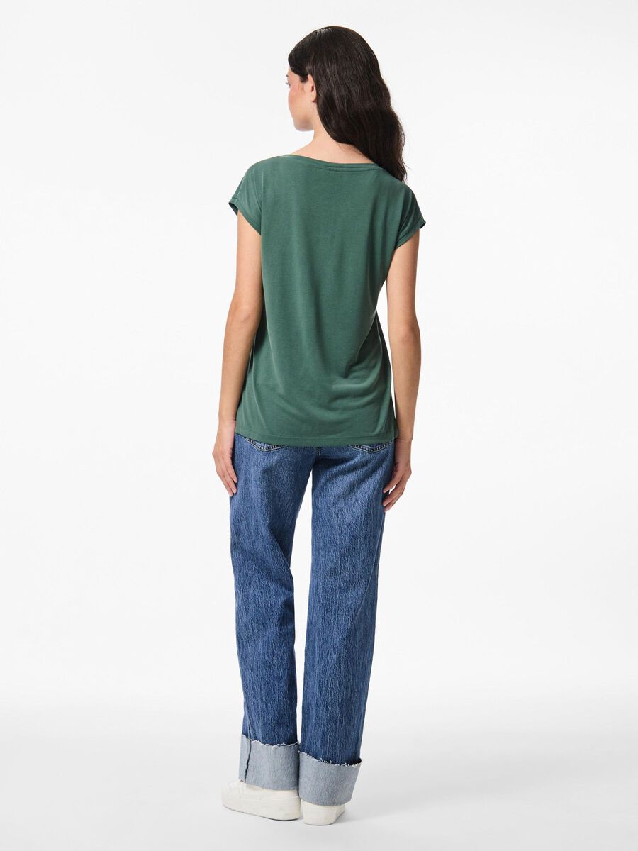 Carousel image 2 PCKAMALA T-SHIRT MET V-HALS, Trekking Green