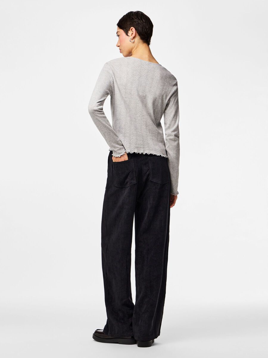 Product carousel image 2 PCMARIE - POINTELLE CARDIGAN, Light Grey Melange