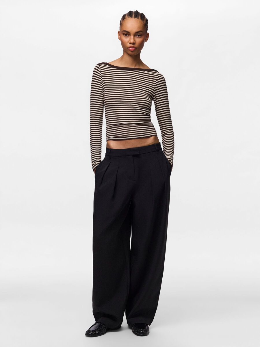 Product carousel image 1 PCOLIVIA BARREL  TROUSERS, Black