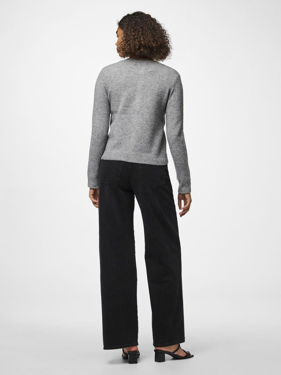 Product carousel image 2 PCMALOU KNITTED CARDIGAN, Medium Grey Melange