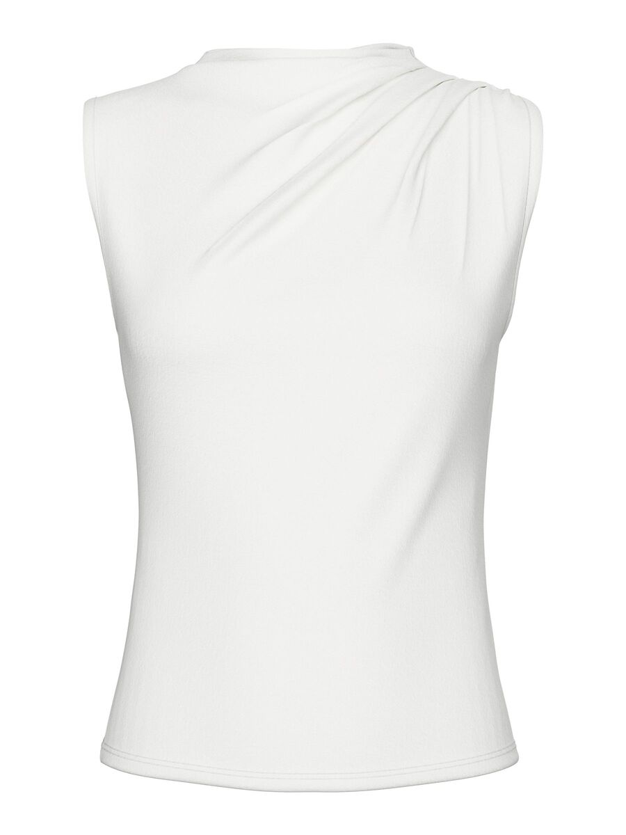 Product carousel image 2 PCMADISON GEDRAPEERD MOUWLOZE TOP, Cloud Dancer
