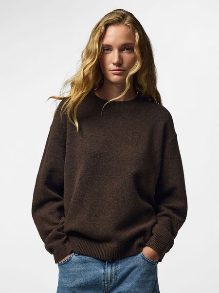 Pieces PCSALLY  KNITTED JUMPER, Hot Fudge, highres - 17166008_HotFudge_1309278_003.jpg