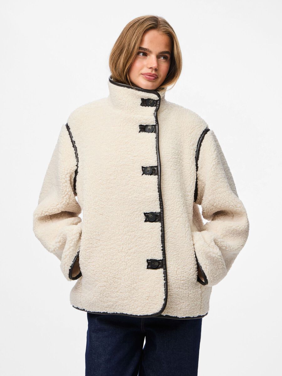 Product carousel image 1 PCAUGUSTA  TEDDY JACKET, Birch