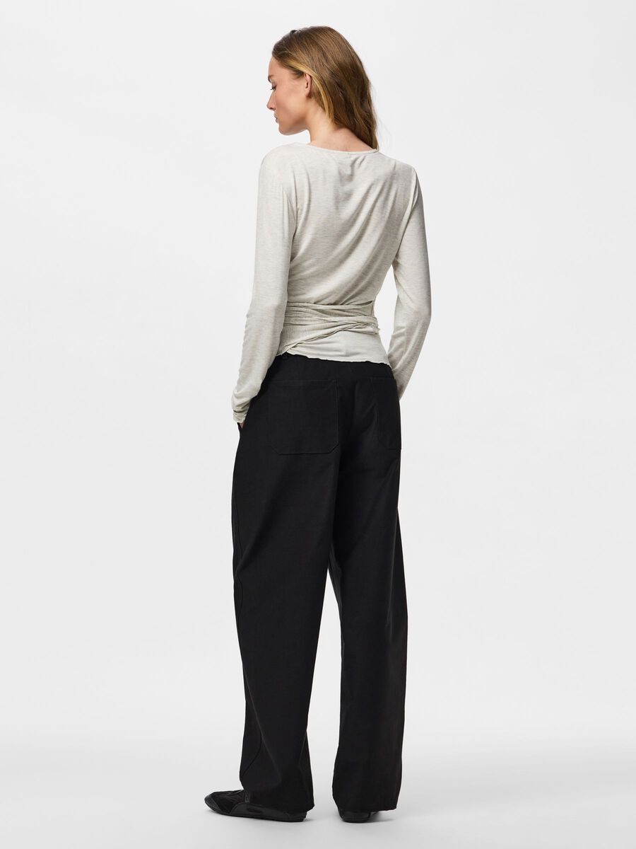Product carousel image 2 PCBARBERA ROYA  WRAP TOP, Light Grey Melange