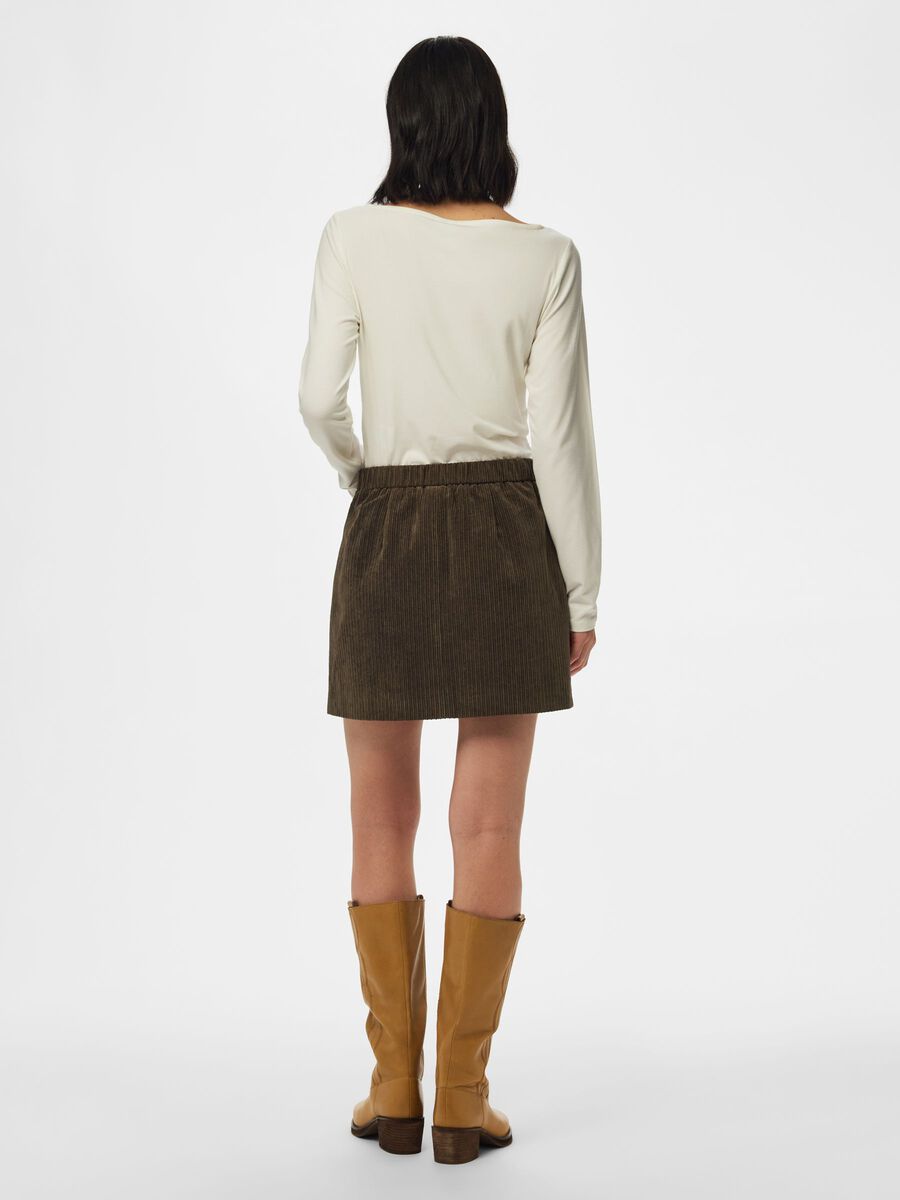 Carousel image 2 PCAUDRE CORDUROY MINI SKIRT, Wren