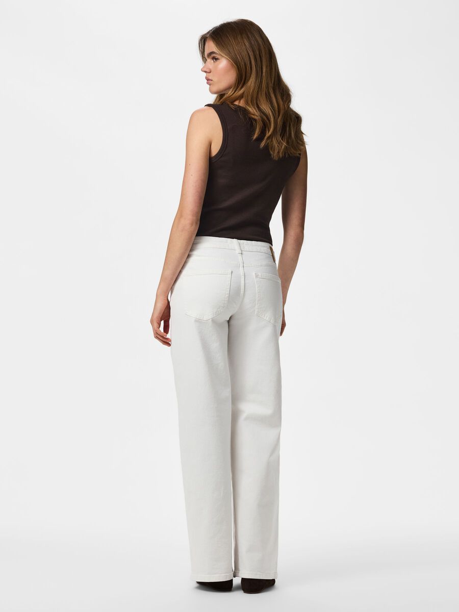 Product carousel image 2 PCSELMA LW WIDE FIT JEANS, Bright White