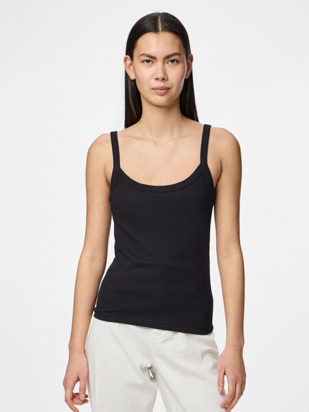 Pieces PCMAY RIBBED STRAP TOP, Black, highres - 17154482_Black_003.jpg
