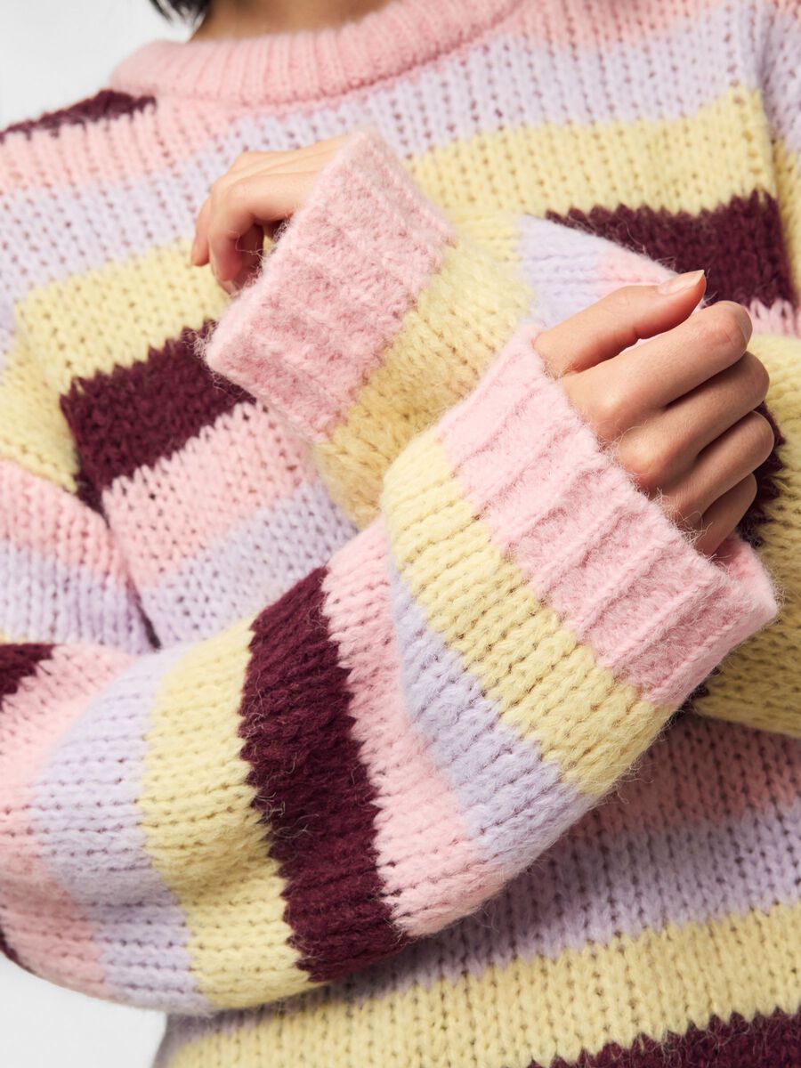 Carousel image 4 PCDORTHEA CHUNKY  KNITTED JUMPER, Roseate Spoonbill