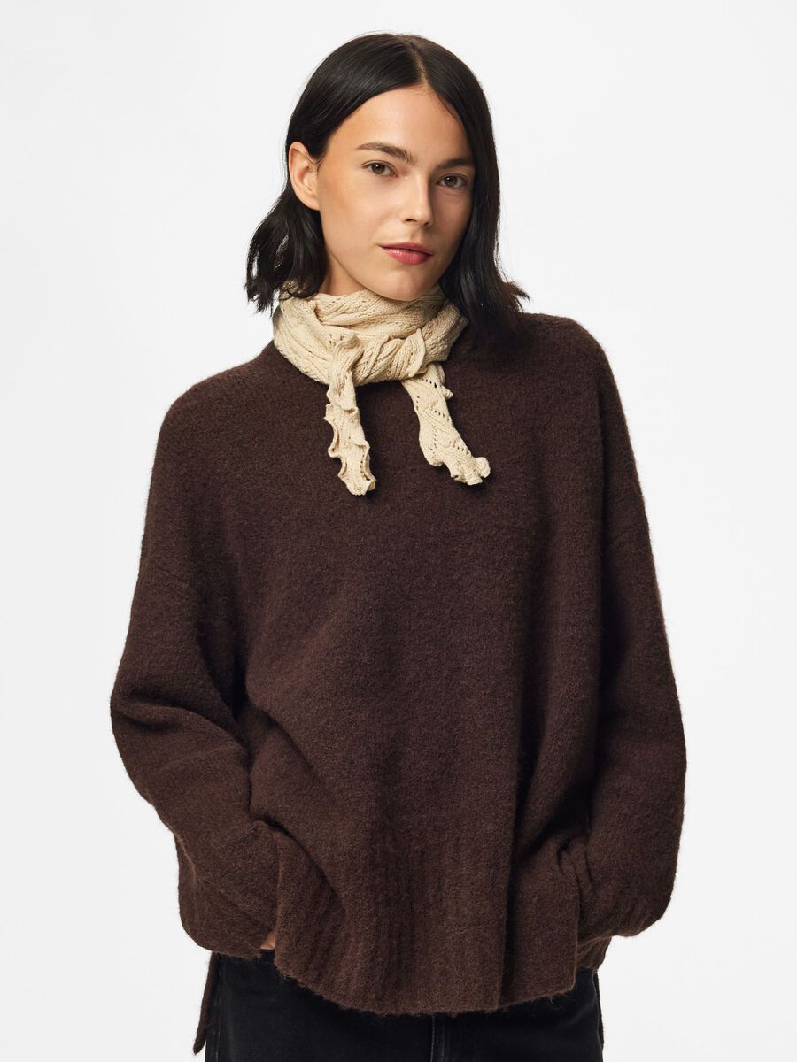 Product carousel image 2 PCKOMMA POINTELLE MINI SCARF, Whitecap Gray