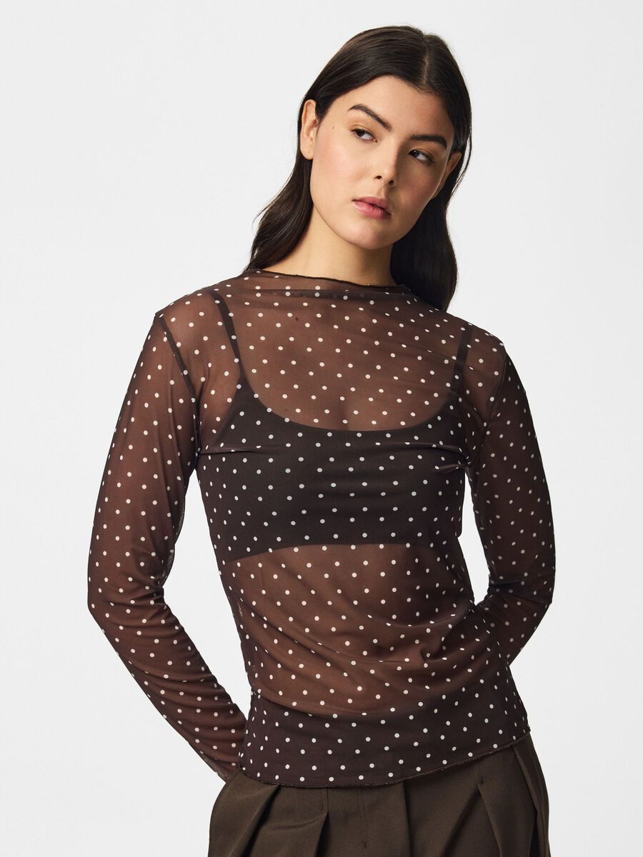 Product carousel image 1 PCDORTHEA BABYLOCK MESH TOP, Hot Fudge