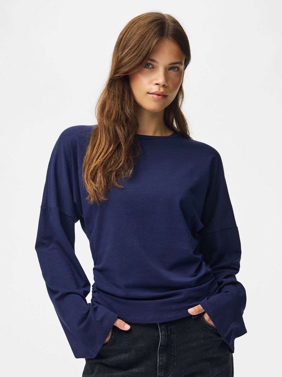 Product carousel image 1 PCALLI  LONG SLEEVED TOP, Maritime Blue