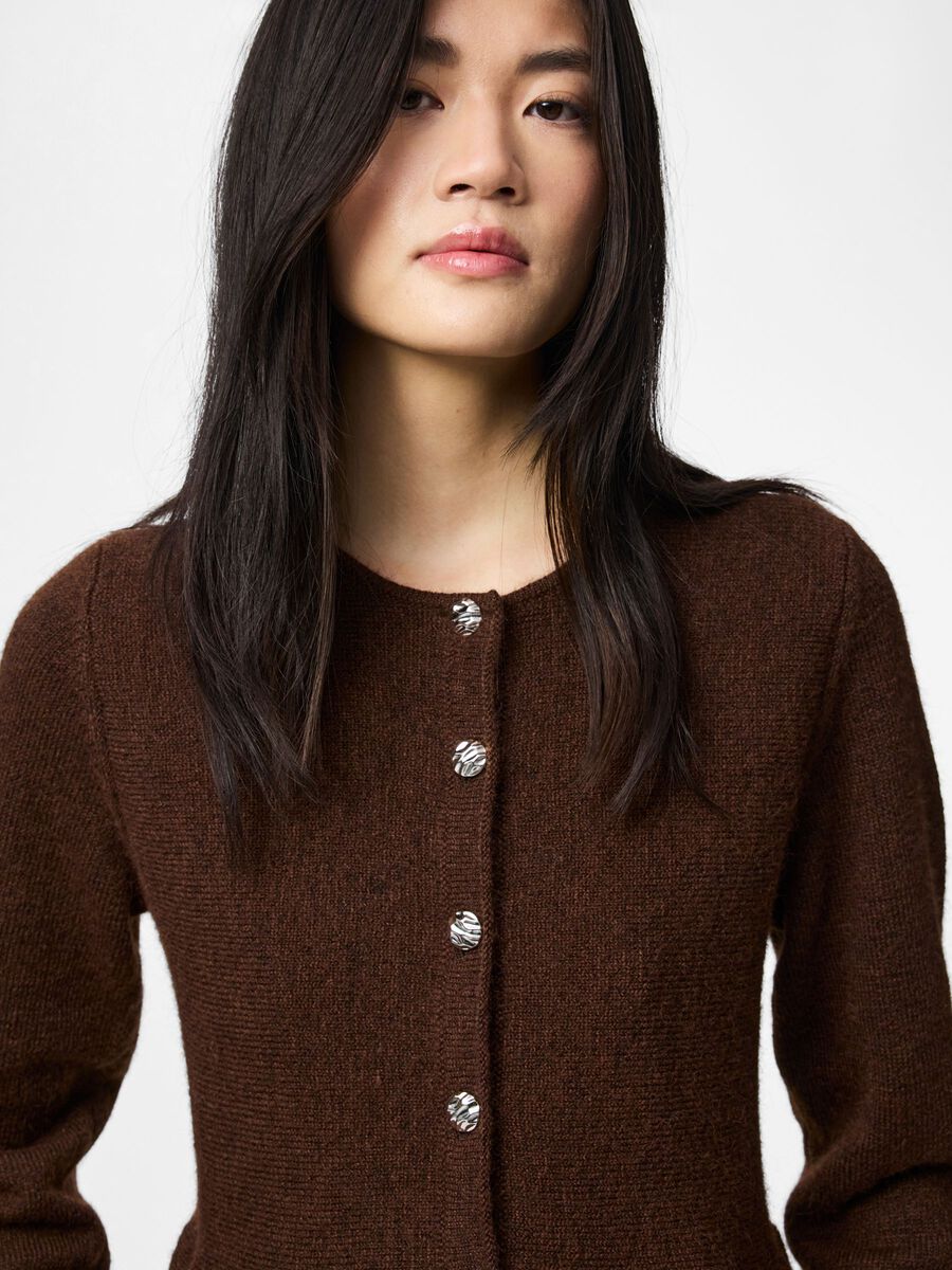 Carousel image 4 PCPINGE  KNITTED CARDIGAN, Chicory Coffee