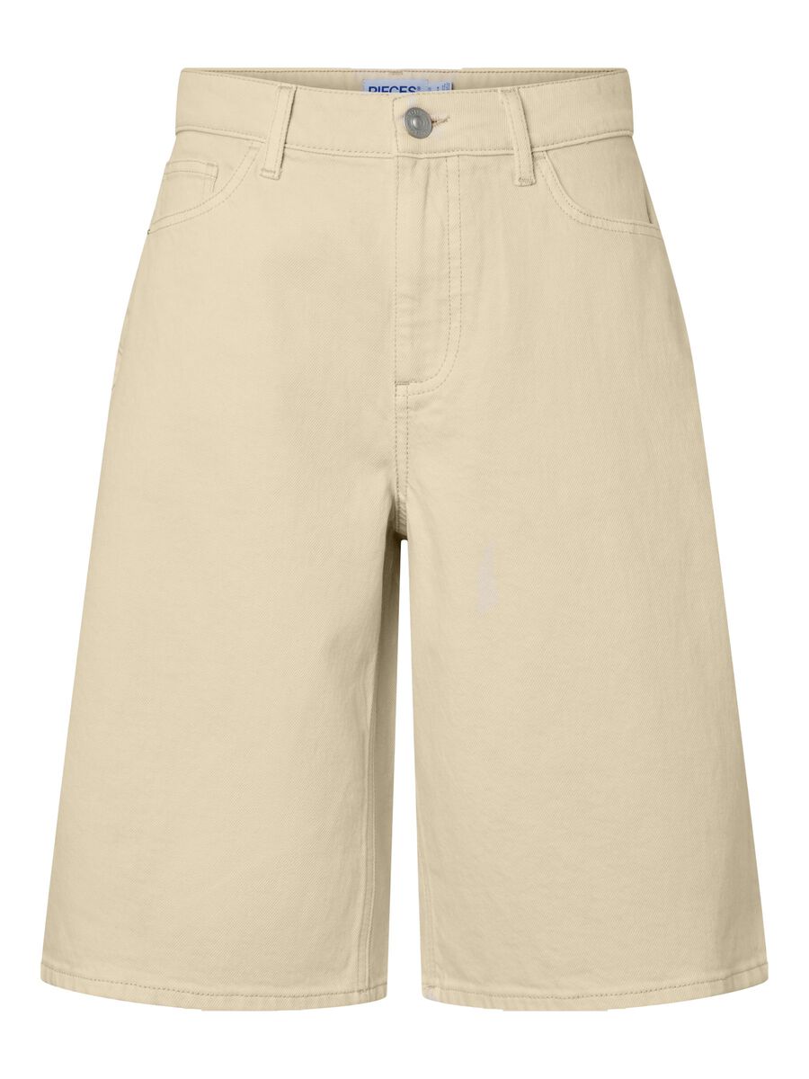 Carousel image 5 PCGRACE MW LONG JEANSSHORTS, Ecru