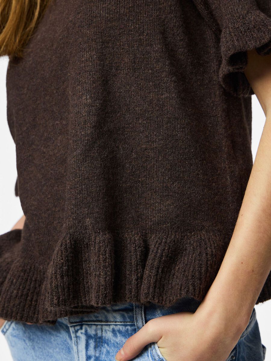 Carousel image 6 PCSALLY FRILL  KNIT, Hot Fudge