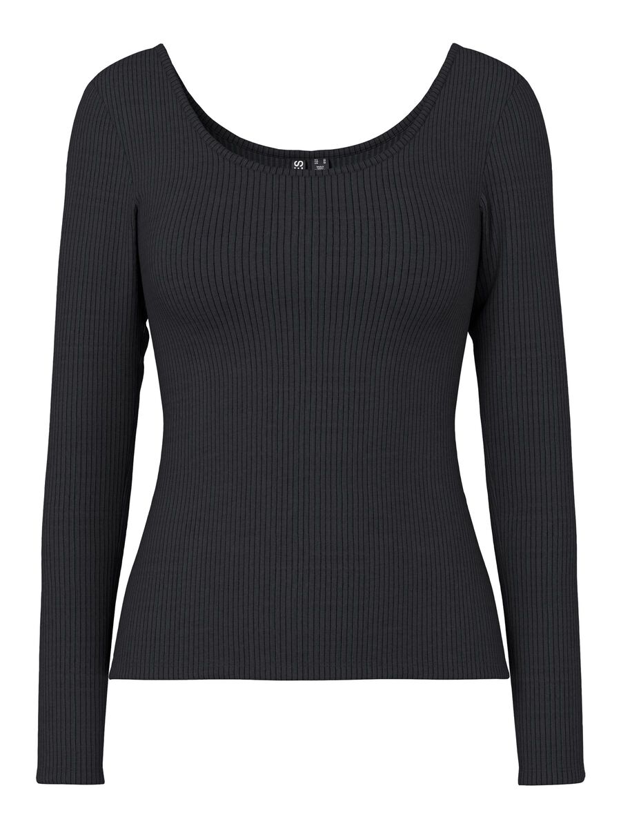 Product carousel image 2 PCKITTE TOP MET LANGE MOUWEN, Black