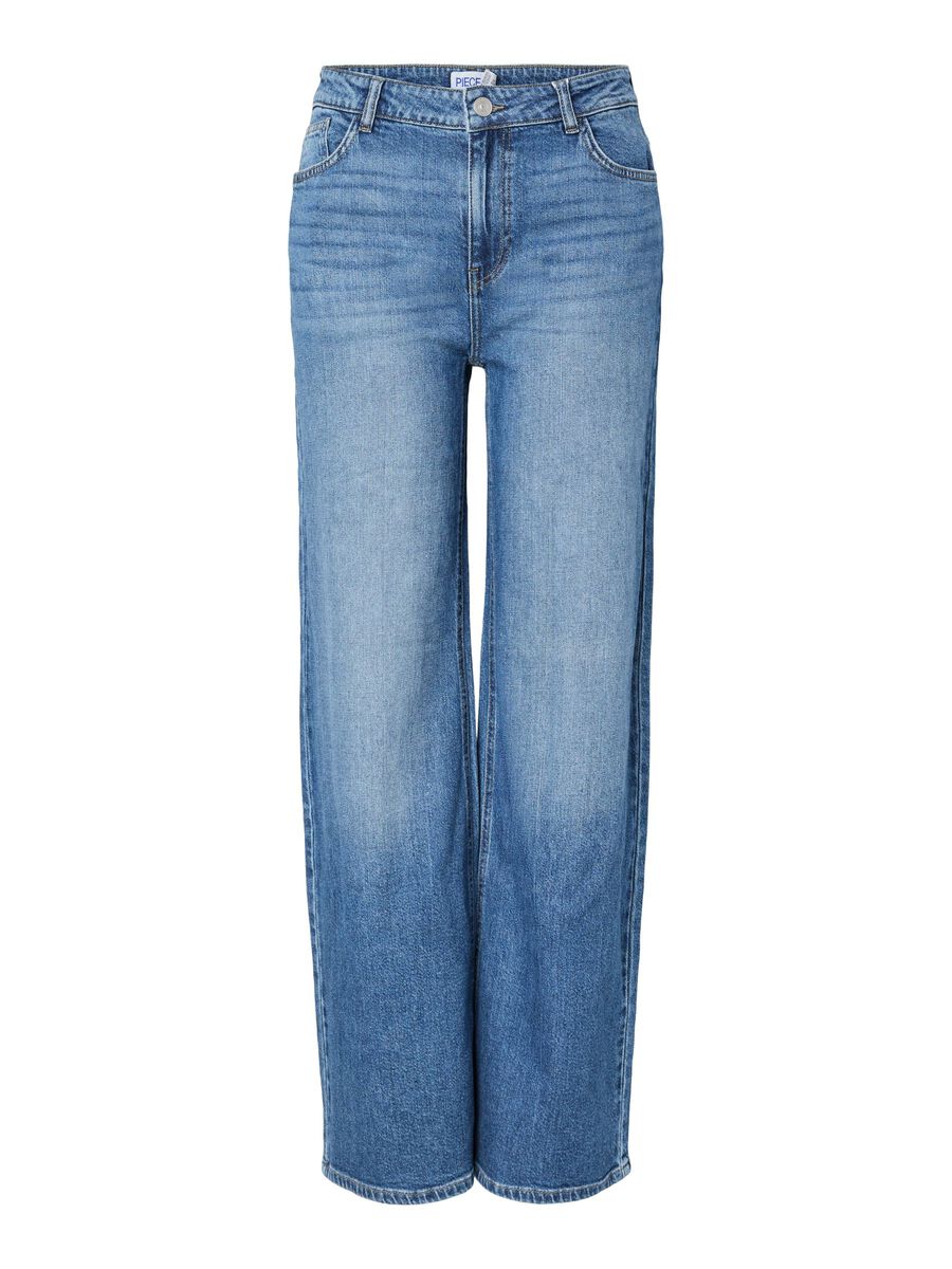 Product carousel image 1 PCSILKE WIDE FIT JEANS, Medium Blue Denim