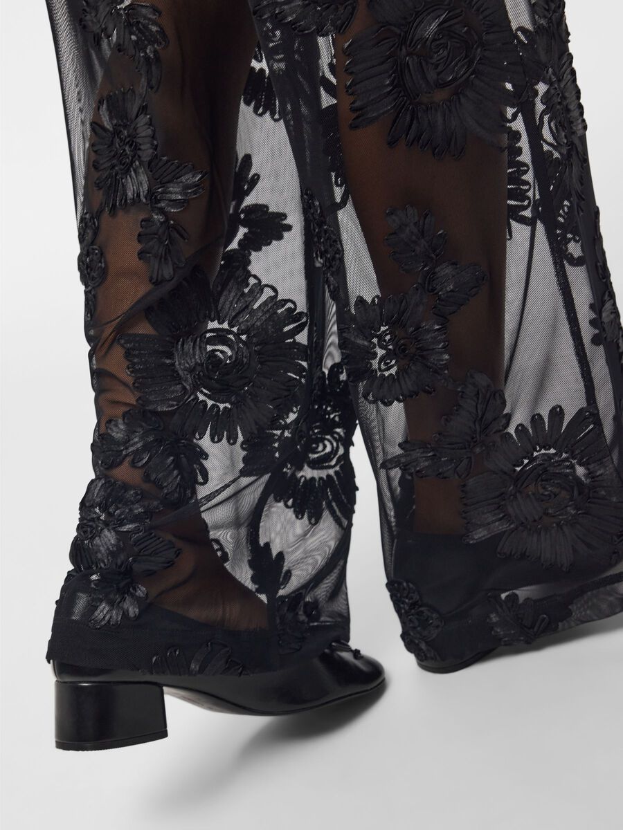 Carousel image 4 PCOFFIA HW  WIDE-LEG TROUSERS, Black